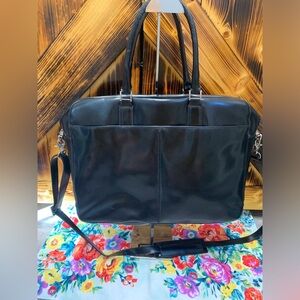 Franklin Convey Black Leather Co-Ed briefcase